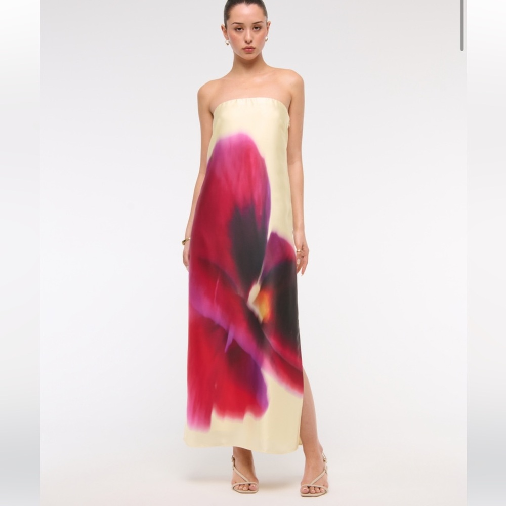Abercrombie floral maxi dress- size S